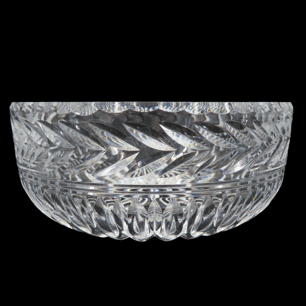 Stuart Arundel 5.9in Cut Laurel Panels Crystal Bowl Candy Dish Trinket Jewelry